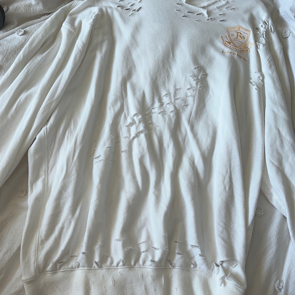 White with cut outs Urban outfitters crewneck